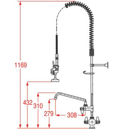 Douchette grande cuisine EverSteel T&S